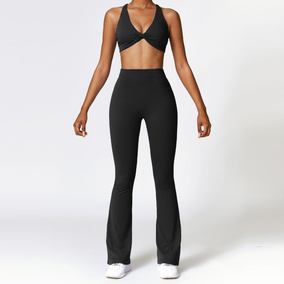 ZenFlow™ Twist-Front Strappy Yoga Set
