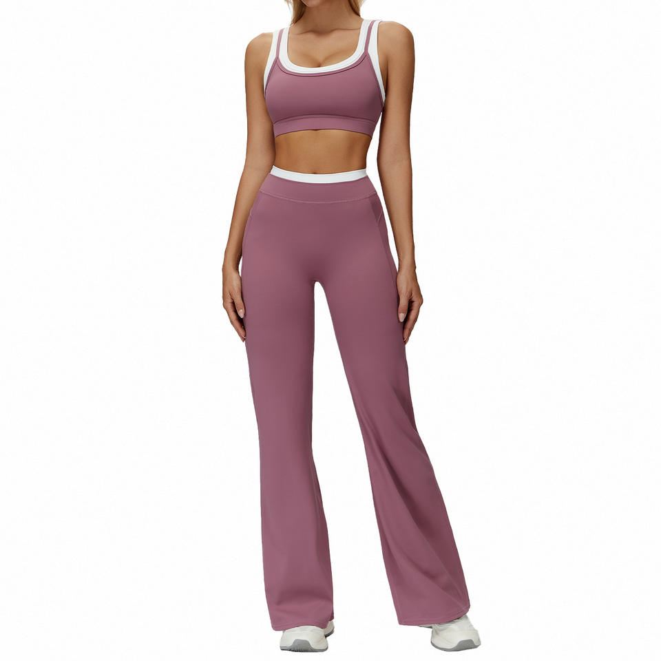 CloudSoft™ Color-Block Nude-Feel Yoga Set