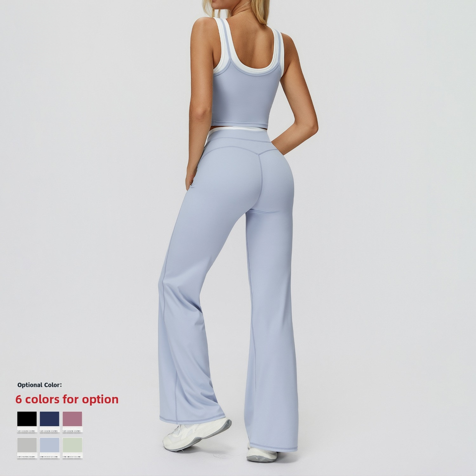 CloudSoft™ Color-Block Nude-Feel Yoga Set