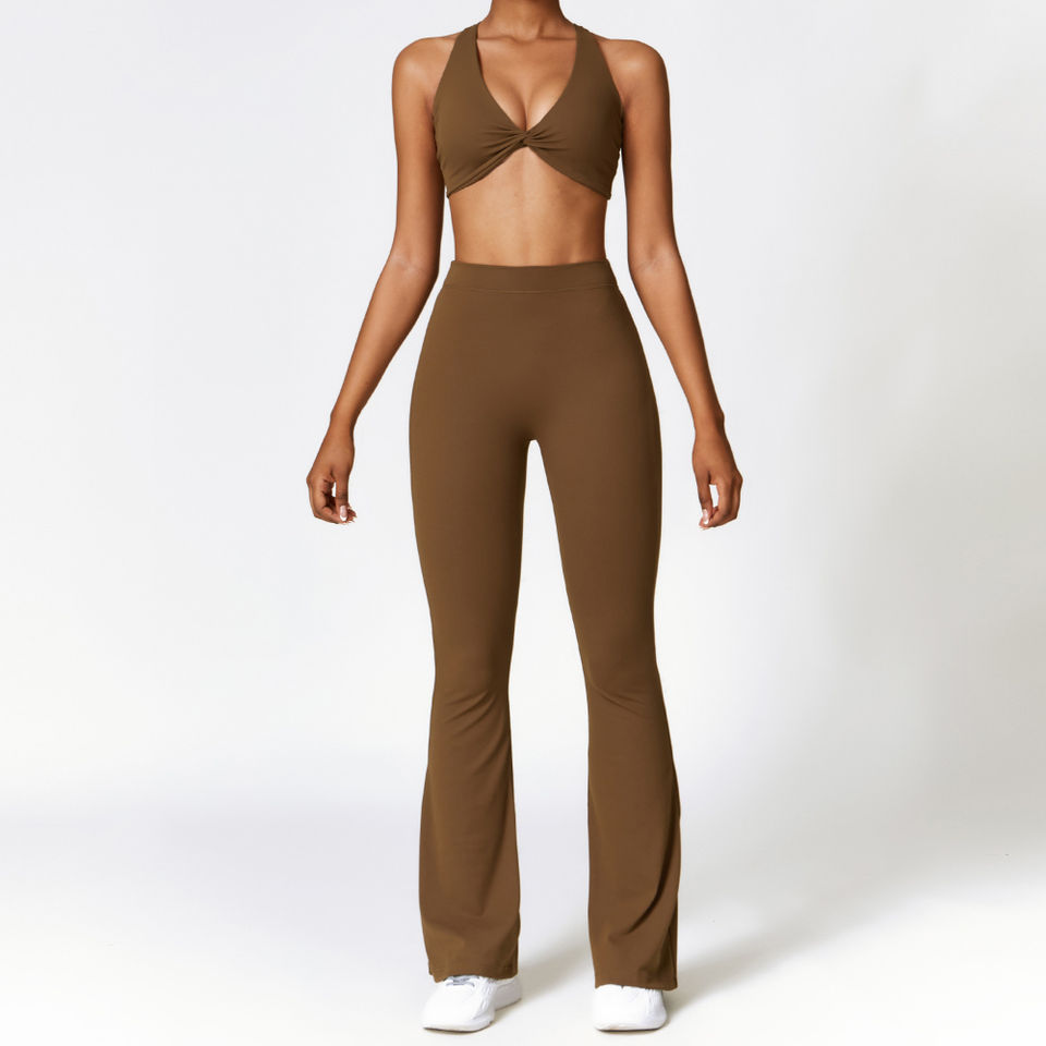 ZenFlow™ Twist-Front Strappy Yoga Set