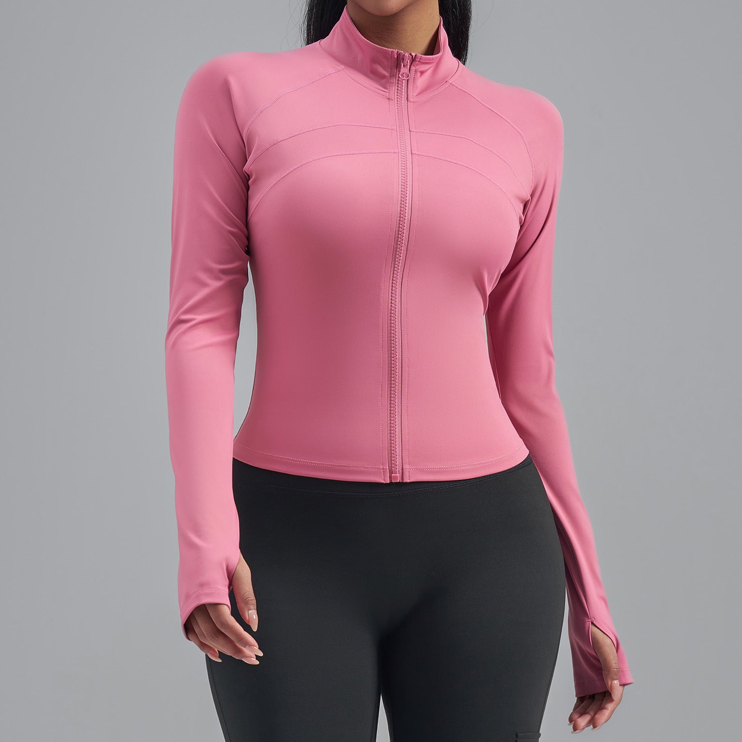 Elastic Tight Fitting Exercise Slimming Yoga Jacket