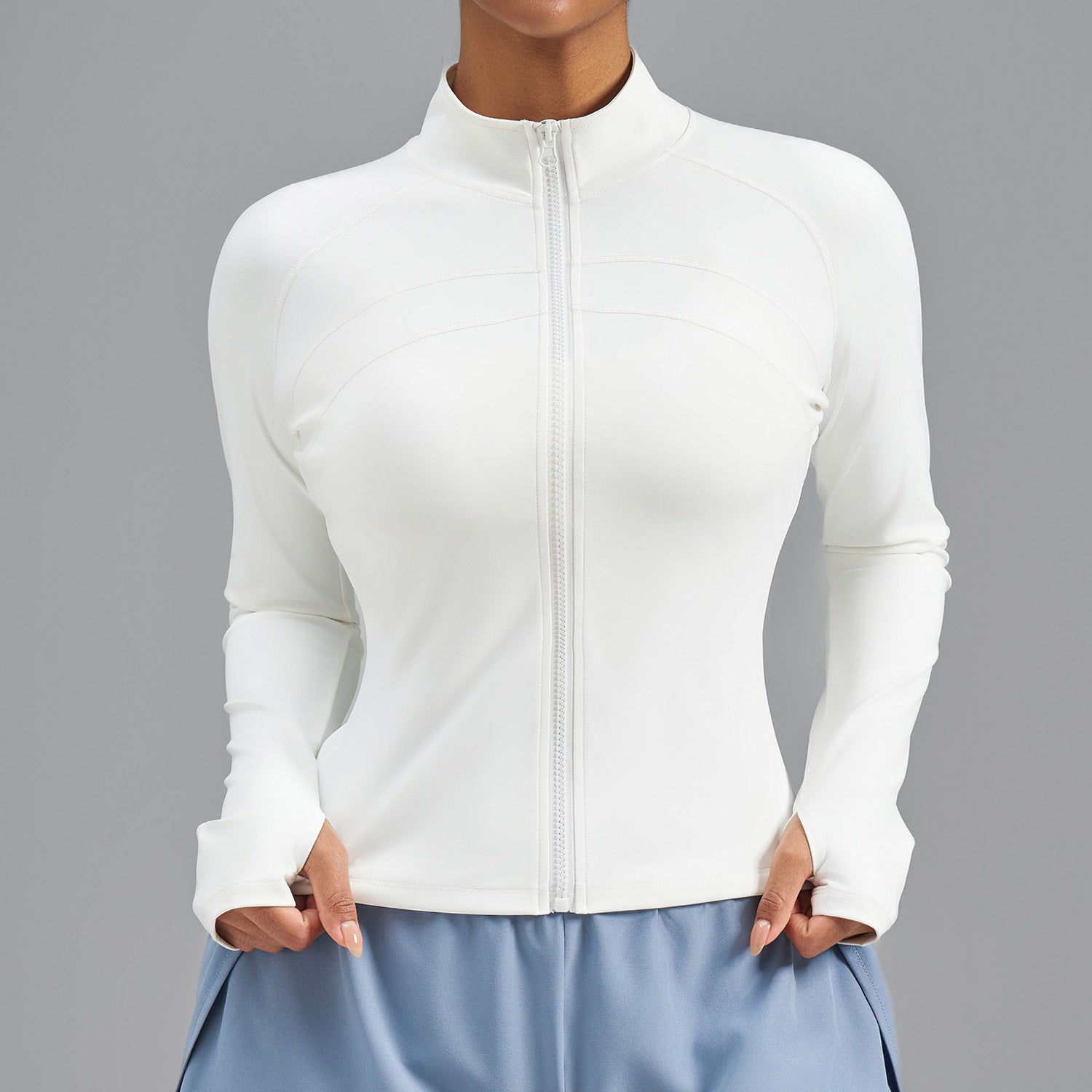 Elastic Tight Fitting Exercise Slimming Yoga Jacket