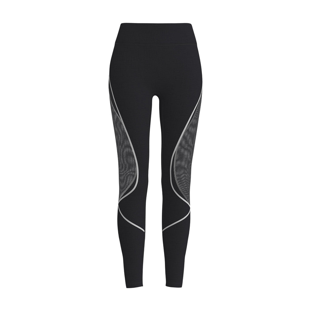 Color Blocked Mesh High Waisted and Hip Lifting Yoga Pants
